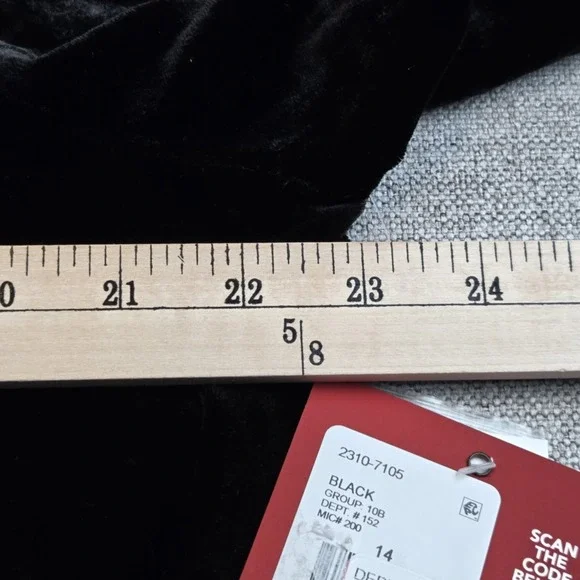 Reba Black Velvet Long Tunic Top/Dress Women's 14 Long Sleeve Western Country - Picture 8 of 10